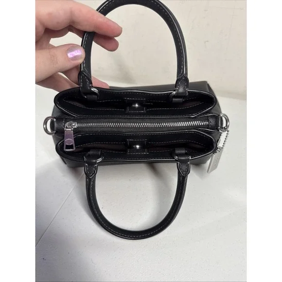 Coach Zuri MINI Crossbody Silver/Black CM186 Hang Tag And Strap Included